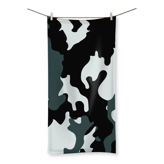 Grey Camo Beach Towel